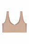 Laser Cut Seamless Gathering Underwireless Front Snap Closure Comfortable Support Bralette Straps Mink Women's Bra - 2