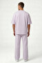 Men's Summer Short Sleeve Oversize Two Thread Tracksuit Set - 2