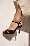Paple Women's Brown Genuine Leather Suede Heel Sandals - 6