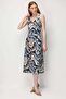 Patterned Thin Strap Midi Dress