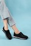 Black Suede Women's Loafer Casual Shoes with Orthopedic Soles - 3
