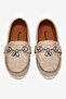 Boy's Beige Comfortable Thermo Sole Buckle Loafer - 2