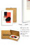 White Wood Framed Abstract Geometric Pattern Painting - Vibrant Tones |   Huhu1197 - 2
