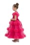 - Girls Hot Pink Tiered Tulle Ball Gown - 5Y to 13Y - 2