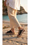 Round Three-Stripe Gold Buckle Detailed High Heeled Comfortable Women's Summer Slippers Sandals - 6