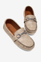 Boy's Beige Thermo Sole Metal Buckle Loafer - 3