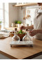 Marble White 23X12 cm Silver Beaded Footed Oil Dispenser and Liquid Soap Dispenser Stand - 3
