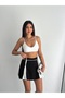 Women's Modal Shorts Skirt with Piping Detail - 6