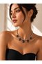 Metallic Heart Detailed Necklace - 2