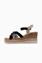 Women's Wedge Heeled Daily Slippers 26Y 26Y231 Black - 2