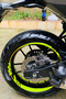 Neon Yellow Wheel Rim Stripe Sticker Set for Voge Motor Group (16 Pieces)