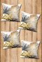 Digital Printed Soft Textured 4-Piece Throw Pillow Cover Set Krl0158 - 2
