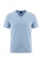 Men's Vision V-Neck Premium Quality Dense Textured Cotton T-Shirt Light Blue M102-R0220-04 - 8