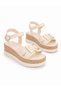 Liza Beige with Gold Buckle - Comfortable for Daily Wear - Women's Sandals - 2