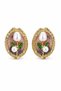 Vintage Eye |   Vintage Gold Pearl and Leaf Detailed Women's Earrings