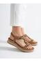 Women's full orthopedic soft soled sandal with rubber detail and stone decoration - 3