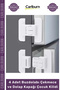 Special Production Double Button Safety Lock White Set 4 Pieces Refrigerator Drawer Cabinet Door Child Lock - 3