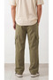 Men's Khaki Parachute Fabric Commando Pocketed Clip-On (Adjustable Leg) Baggy Sweatpants - 2