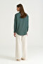 Low-Sleeve Comfortable Fit Shirt - Emerald - 4