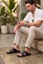 Shoe Basket 5264 Genuine Leather Orthopedic Comfortable Sole Men's Slippers - 3