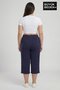 Women's Plus Size Unified Collective Printed Elastic Waist Wide Leg Capri Shorts 3Xl-6Xl Spr26Bsrk591-10 - 3