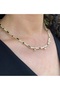 Black Gold Minimal Geometric Detailed Necklace