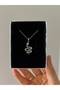 Silver Necklace with Zircon Stone and Snake Figure - Stylish and Sophisticated Gift for Women - 3