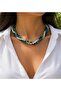 Detachable Three Rows Necklace - Agate Howlite