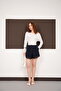 Lace Detailed Shorts - Navy Blue |   D2995