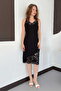 D 3043 Lace Detailed Strap Dress - Black |   D3043 - Black