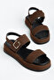 Women's Double-Strap Buckle Detailed Casual Sandals - 6