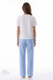 Women's Cotton Lounge Pajama Time Shorts Sleeve Pajama Set - Sky Blue - 4