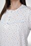 Large Size 100% Cotton Short Sleeve Women's Nightgown - 4