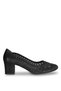Damla Laser Stone Black Heeled Evening Dress Shoes - 2