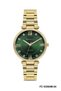 Roman Numeral Stone Green Dial Gold Color Women's Wristwatch - 2