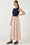 Women's Long Beige Skirt - 2