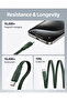 Powerlink YoYo Retractable Type-C to Type-C Cable - 100W PD 3.0 Super Fast Charging, Dual-Way, 5A, 1M - Green - 3