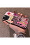 iPhone 14 Pro Compatible Silicone Edge Hard Back Case Couple Phone Case Leopard Pattern - 2