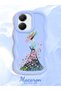Poco X7 Pro Compatible Case Camera Protector Blue Silicone Couple Phone Case Girl Pattern - 2