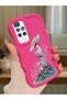 Redmi 10 2022 Compatible Case Camera Protector Red Silicone Couple Phone Case Girl Pattern