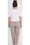 Large Size Cotton Breathable Fabric Plaid Pattern Women's Pajama Bottoms - 2