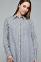 Striped Shirt Tunic with Classic Collar and Long Sleeves - 5