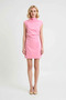 Women Sleeveless High Neck Bodycon Mini Dress Stretchy Woven Unlined Comfort Cut Daily Casual Modern - 4