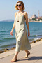 Women's A-Line Midi Denim Dress Thin Straps Crew Neck Sleeveless Casual Daily Cut Modern Stylish Elegant - 2