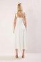 Women's Strap Tie Detailed Sweetheart Neck Sleeveless A-Line Cocktail Midi Evening Dress Casual Comfortable Modern - 5