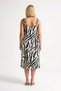 Women's Plus Size Zebra Pattern Strappy a Line Midi Knitted Dress Sweetheart Neck Sleeveless Daily Casual Modern - 5