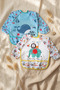 Whale Liquid-Proof Long Sleeve Baby Bib 6-24 Months - Set of 2 Blw Compatible Stain-Proof Activity - 2