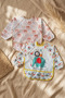 Set of 2 Waterproof Long Sleeve Bibs 6-24 Months - Stain Resistant, Blw Compatible, Teddy Bear and Safari Design - 2