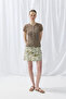 Linen Short Sleeve Knitwear Cardigan - Brown - 3