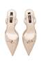 Women's High Heeled Pointed Toe Open Back Elastic Buckled Evening Dress Shoes 17200 - 6